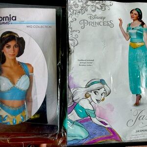 Princess Jasmine costume & wig. Costume is size 12-14 large